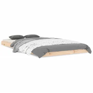 vidaXL Cadre de lit 100x200 cm bois de pin massif pas cher
