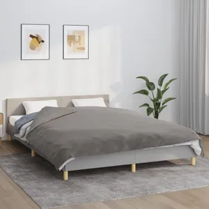 vidaXL Couverture lestée avec housse Gris 200x225 cm 9 kg Tissu