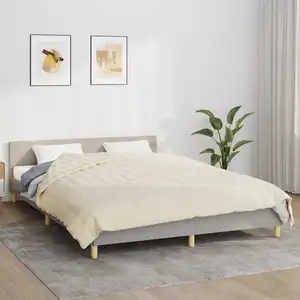 vidaXL Couverture lestée Crème clair 200x225 cm 13 kg Tissu pas cher