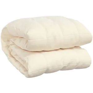 vidaXL Couverture lestée Crème clair 220x235 cm 15 kg Tissu pas cher