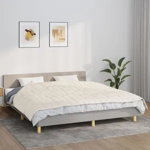vidaXL Couverture lestée Crème clair 155x220 cm 7 kg Tissu