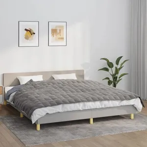Comparateur de prix : vidaXL Couverture lestée Gris 155x220 cm 11 kg Tissu