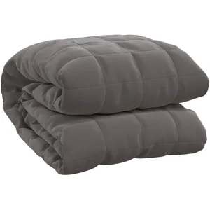 vidaXL Couverture lestée Gris 150x200 cm 11 kg Tissu pas cher