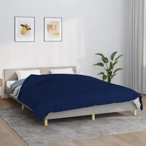 vidaXL Couverture lestée Bleu 220x235 cm 11 kg Tissu pas cher