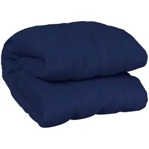 vidaXL Couverture lestée Bleu 220x235 cm 15 kg Tissu pas cher