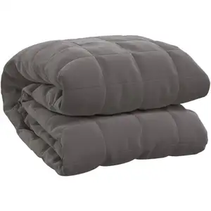 vidaXL Couverture lestée Gris 235x290 cm 11 kg Tissu pas cher