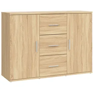 vidaXL Buffet chêne sonoma 91x29,5x65 cm bois d'ingénierie