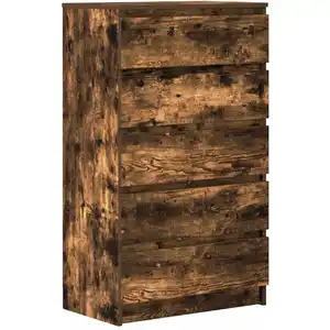 Comparateur de prix : vidaXL Commode Chêne fumé 60x36x103 cm Bois d'ingénierie