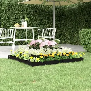 vidaXL Jardinière Noir 110x110x27 cm Bois massif de pin pas cher