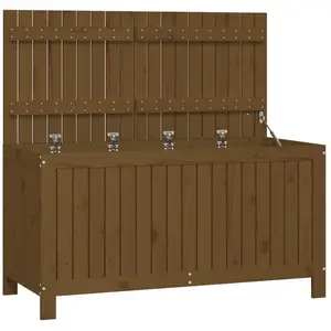 Comparateur de prix : vidaXL Boîte de rangement de jardin Marron miel 121x55x64 cm Bois pin