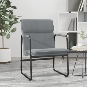 vidaXL Fauteuil lounge gris clair 55x64x80 cm Tissu