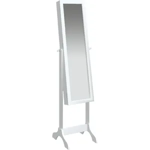 Comparateur de prix : vidaXL Miroir sur pied blanc 34x37x146 cm