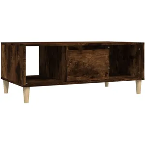 vidaXL Table basse Chêne fumé 90x50x36,5 cm Bois d'ingénierie pas cher