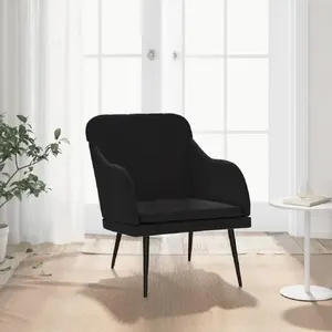 Comparateur de prix : vidaXL Fauteuil Noir 63x76x80 cm Velours