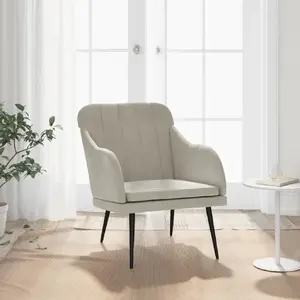Comparateur de prix : vidaXL Fauteuil Gris clair 63x76x80 cm Velours
