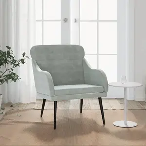 Comparateur de prix : vidaXL Fauteuil Gris clair 63x76x80 cm Velours