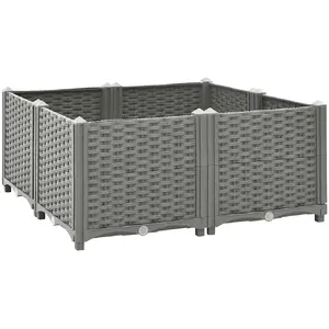 Comparateur de prix : vidaXL Lit surélevé 80x80x38 cm Polypropylène