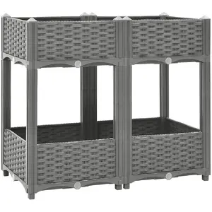 vidaXL Lit surélevé 80x40x71 cm Polypropylène pas cher