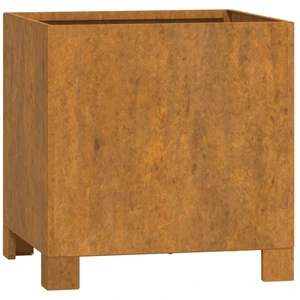 Comparateur de prix : vidaXL Jardinière avec pieds Rouillé 32x30x33 cm Acier corten