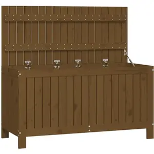 Comparateur de prix : vidaXL Boîte de rangement de jardin Marron miel 115x49x60 cm Bois pin