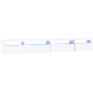 Meuble TV MUNARI Kairos Home Amalfi – Pour TV 32 Pouces, Vitrine, Blanc
