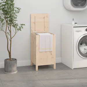Comparateur de prix : vidaXL vidaXL Bo?te ¿¿ linge 44x44x76 cm Bois massif de pin