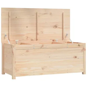 vidaXL Boîte de rangement 110x50x45,5 cm Bois massif de pin pas cher