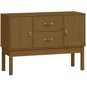 vidaXL Buffet Marron miel 110x40x78 cm Bois massif de pin pas cher
