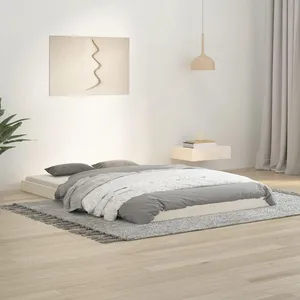 Comparateur de prix : vidaXL Cadre de lit sans matelas blanc 120x190 cm bois de pin massif