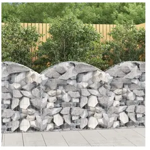 Comparateur de prix : vidaXL Panier de gabions arqué 100x50x80/100 cm Fer galvanisé