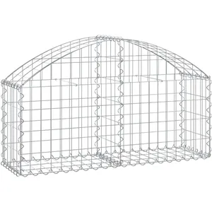 Comparateur de prix : vidaXL Panier de gabions arqué 100x30x40/60 cm Fer galvanisé