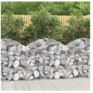 Comparateur de prix : vidaXL Panier de gabions arqué 100x30x80/100 cm Fer galvanisé