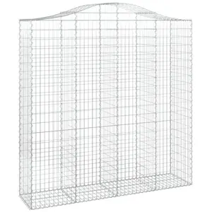 Comparateur de prix : vidaXL Panier de gabions arqué 200x50x200/220 cm Fer galvanisé