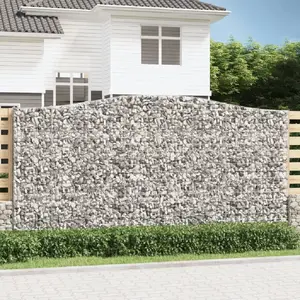 vidaXL Panier de gabions arqué 400x30x200/220 cm Fer galvanisé pas cher