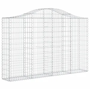vidaXL Panier de gabions arqué 200x30x120/140 cm Fer galvanisé