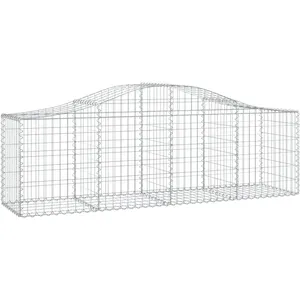 Comparateur de prix : vidaXL Panier de gabions arqué 200x50x60/80 cm Fer galvanisé