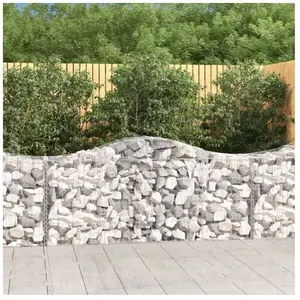 Comparateur de prix : vidaXL Panier de gabions arqué 200x50x80/100 cm Fer galvanisé