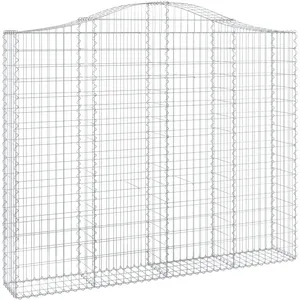vidaXL Panier de gabions arqué 200x30x160/180 cm Fer galvanisé