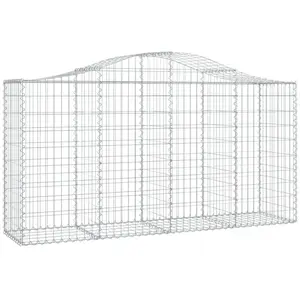 Comparateur de prix : vidaXL Panier de gabions arqué 200x50x100/120 cm Fer galvanisé