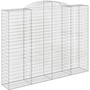 Comparateur de prix : vidaXL Panier de gabions arqué 300x50x220/240 cm Fer galvanisé