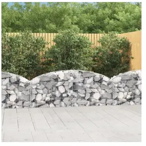 Comparateur de prix : vidaXL Panier de gabions arqué 200x30x60/80 cm Fer galvanisé
