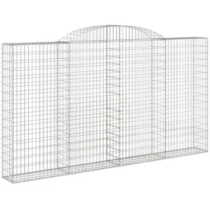 vidaXL Panier de gabions arqué 300x30x160/180 cm Fer galvanisé