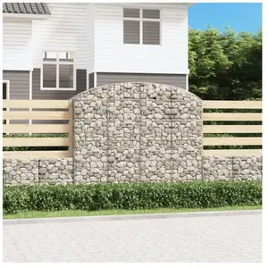 Comparateur de prix : vidaXL Panier de gabions arqué 200x50x160/180 cm Fer galvanisé