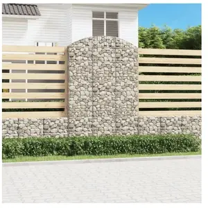 Comparateur de prix : vidaXL Panier de gabions arqué 150x30x220/240 cm Fer galvanisé