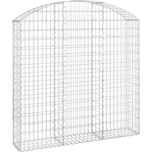 Comparateur de prix : vidaXL Panier de gabions arqué 150x30x140/160 cm Fer galvanisé