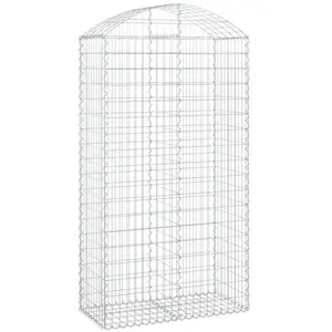 Comparateur de prix : vidaXL Panier de gabions arqué 100x50x180/200 cm Fer galvanisé
