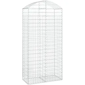 Comparateur de prix : vidaXL Panier de gabions arqué 100x50x200/220 cm Fer galvanisé