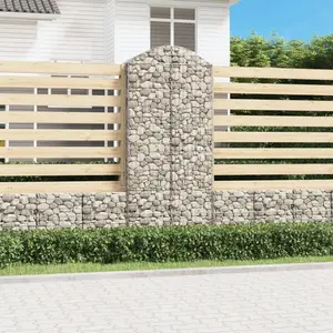 Comparateur de prix : vidaXL Panier de gabions arqué 100x50x220/240 cm Fer galvanisé