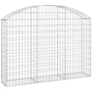 Comparateur de prix : vidaXL Panier de gabions arqué 150x30x100/120 cm Fer galvanisé