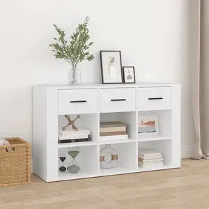 vidaXL Buffet Blanc 100x30x59,5 cm Bois d'ingénierie pas cher
